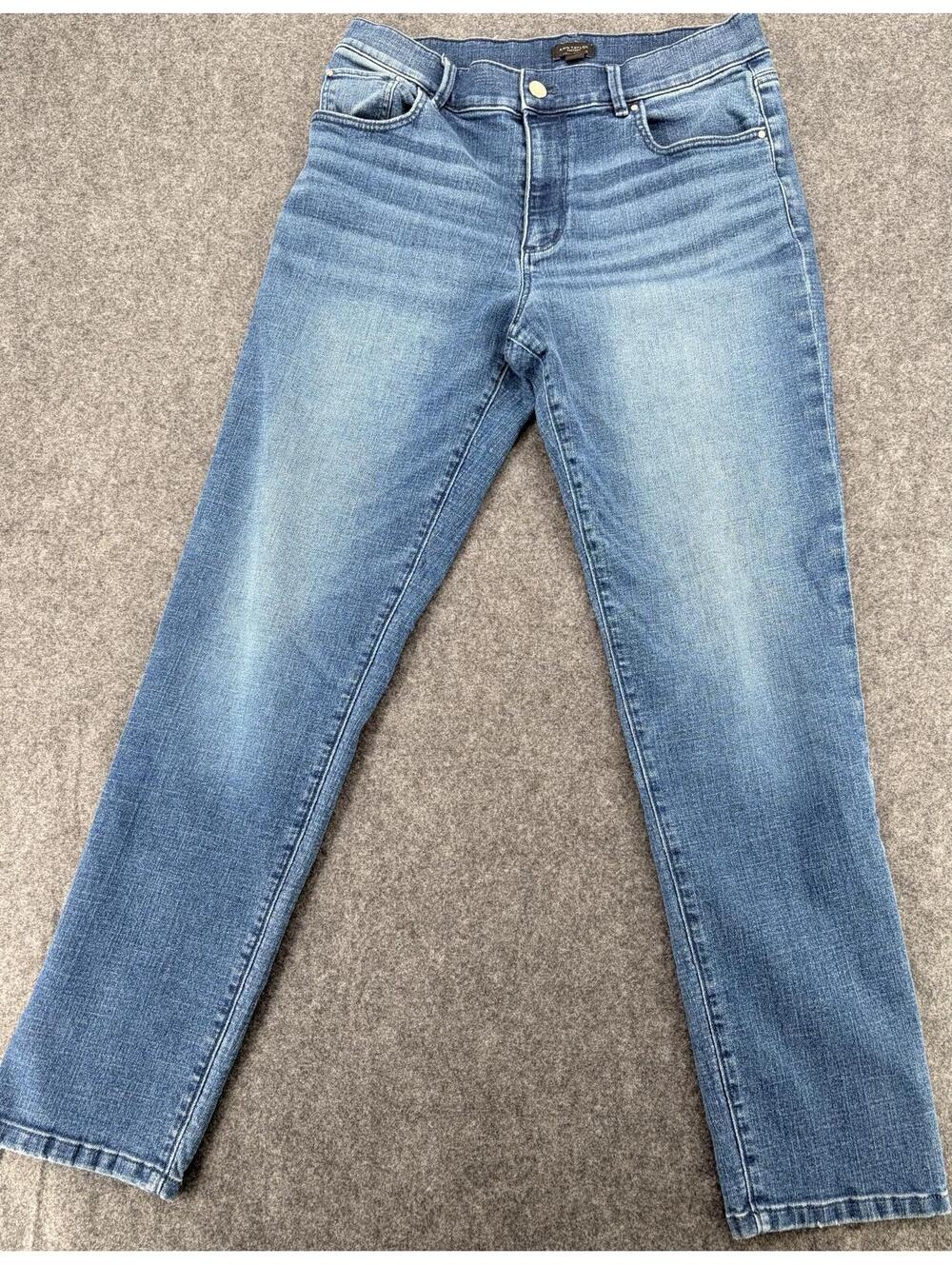 Ann Taylor Factory Faded Straight Leg Jeans Size‎ 6 Denim